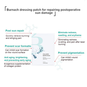Reparación de quemaduras solares Hidratante Hidratación Nutrición Reparación Piel sensible Piel dañada Mascarilla de colágeno tipo III humanizada - Product Image 3