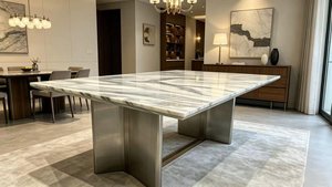 Lujosa losa de piedra italiana tipo cebolla para mesa, lavabo de mármol de Toscana, encimera de mármol de Italia en colores marfil y morado, mármol <span class=keywords><strong>Cipollino</strong></span> Verde Luana - Product Image 6