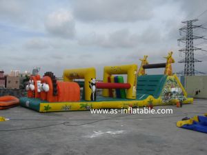 نفق عقبة قابل للنفخ أبيض للأطفال والكبار دورة إعلانية قابلة للنفخ متينة - Product Image 4