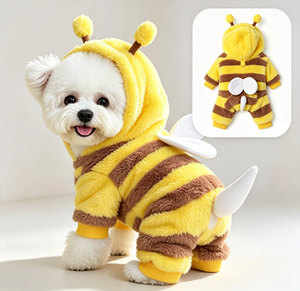 Disfraz Cálido <span class=keywords><strong>de</strong></span> Terciopelo Coral para Mascotas, Sudadera con Capucha para Invierno, Traje Suave para Cachorros, Perros Pequeños, Gatos, Teddy, Corgi, <span class=keywords><strong>Chihuahua</strong></span> - Product Image 5