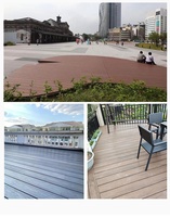 Planches de terrasse en composite WPC imperméables pour l'extérieur - Revêtement de sol pour jardin, patio, balcon et piscine
