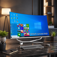 Ordinateur tout-en-un 24"27"32" Intel Core I7 I5 I3 8 Go de RAM 256 Go de SSD Écran LED incurvé HD 1920*1080p Monoblock