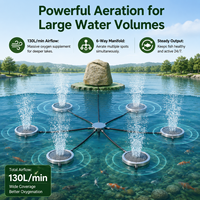 Compresseur d'aération silencieux en forme de roche avec 6 diffuseurs pour pisciculture, pompe à air à piston sans huile 130L/min 420W 55dB CE