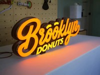 Personalizado 3D Publicidad al aire libre LED Iluminado Acrílico Mini Canal Carta Signo