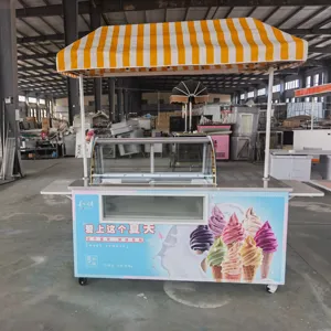 2023 populaire rue affichage boutique tricycle crème glacée affichage popsicle affichage à vendre crème glacée congélateur voiture