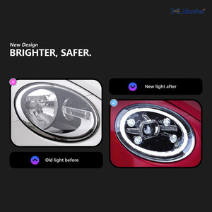 Faro Delantero LED Plug and Play para VW Beetle A5 <span class=keywords><strong>2013</strong></span>-2017, Lámpara de Giro Secuencial DRL, Kit de Reemplazo de Actualización de Ajuste Directo - Product Image 3