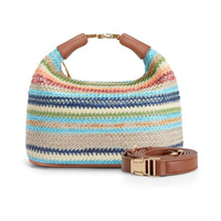 Sac seau tressé en paille d'été en gros, sac de plage de Madagascar, sacs à bandoulière pour femmes