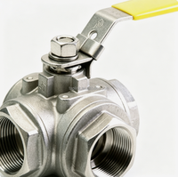 Vanne à boisseau sphérique en acier inoxydable TapLink TV-401-R DN40 à 3 voies en L, joint PTFE, tige anti-soufflage, commande manuelle, OEM, pour eau, fabrication chinoise - Meilleures ventes