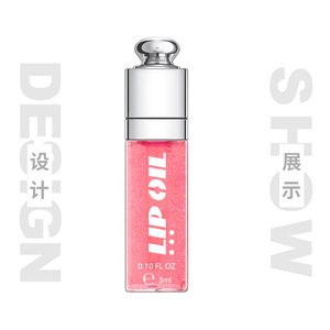 Brillo labial en tubo plateado de 3 ml, aceite labial transparente y brillante para dar volumen a los labios, muestra para pruebas. - Product Image 3