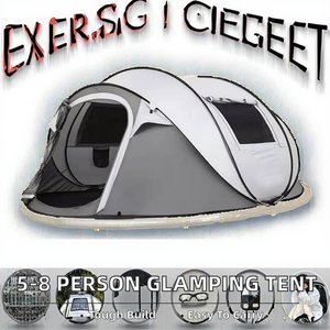 Popolare <span class=keywords><strong>tenda</strong></span> Glamping portatile a forma di barca per 5-8 persone tessuto Oxford arco circolare Design pieghevole una camera da letto <span class=keywords><strong>campeggio</strong></span> - Product Image 3