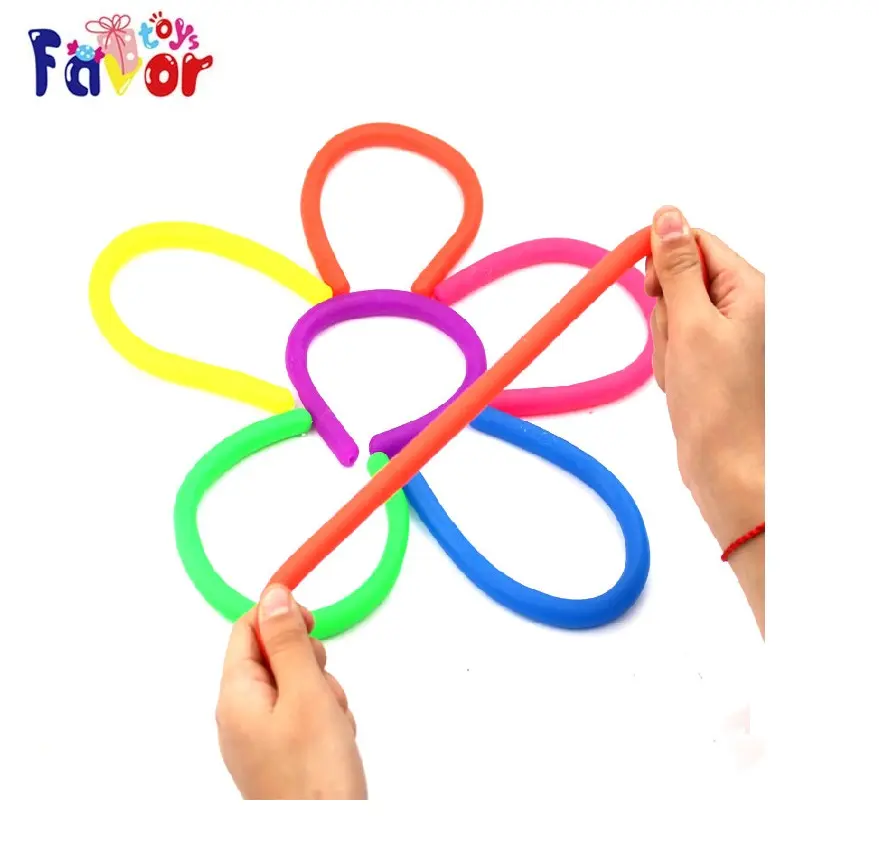 Fidget Toys for Adults Stretchy String Sensory Toys  Build Resistance Squeeze Pull- 12 Pack