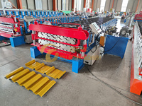 Machine de formage à rouleaux à double couche et double étage ZhongChao pour tôles de toiture, entraînement motorisé, largeur d'alimentation 1200 mm, niveau de sécurité élevé