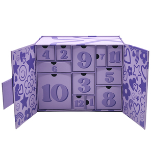 Calendario dell'Avvento Natalizio Personalizzabile con 12 Giorni <span class=keywords><strong>di</strong></span> Conto alla Rovescia, Confezione Vuota per Bevande, Caramelle, Cosmetici e Regali - Product Image 1