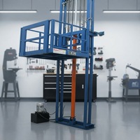 Monte-charge hydraulique à mât unique Konty SJD avec télécommande électrique et table personnalisable pour entrepôt