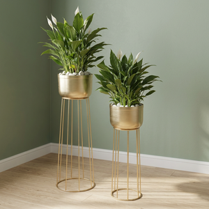 Support de plante moderne pour la maison, motif nid d'abeille et pieds trépieds, vase décoratif d'intérieur pour l'inauguration de la maison - Product Image 1