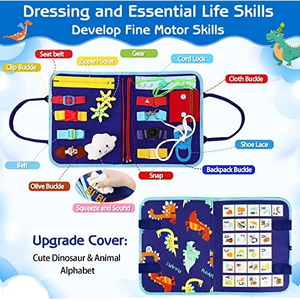 Nuevos juguetes de lanzamiento, tablero de actividades Montessori educativo temprano para niños, juguetes sensoriales para niños pequeños, tablero ocupado, libro silencioso ocupado DIY - Product Image 3