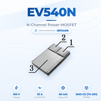 Transistor MOSFET Trench N-Channel EvolE 100V 33A SMD-1/2 (TO-257) Level Standar untuk Rektifikasi Sinkron, Setara IRF540N