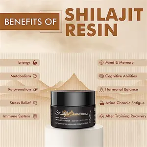 Shilajit Resin Himalaya murni-Gold Grade 100% Shilajit murni dengan asam Fulvic & 85 + vitamin mineral jejak untuk energi