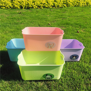 Plastic Storage Box Rectangle 33x20x14cm <b>Stackable</b> Desktop Organizer For Neatening And Storage - Product Image 1