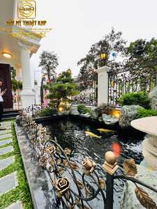 Wrought Iron <b>Fence</b> Garden <b>Fence</b> Eco-friendly 3D Modeling Galvanized Painted Frame for Villa Garden Residential - Product Image 5