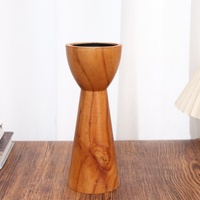 Support de bougie en bois fait main 2026, pas cher, en bois de manguier, pour bougies chauffe-plat et pilier, forme personnalisée, décoration pour mariage, Noël et festivals