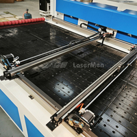 Machine de découpe laser automatique pour tissus, double tête laser X, traitement de matériaux en rouleau, système de caméra intelligent, personnalisable