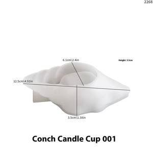 MUYULINS Factory DIY Gel Resin Aromatherapy Candle Cup Conch Storage Box Tabletop Plaster Flower Pot <b>Silicone</b> Mold - Product Image 6