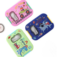 Boîte à lunch pour enfants à 3 compartiments sans BPA avec ustensiles, compatible micro-ondes, design de dessin animé, récipient alimentaire pour l'école et les activités de plein air