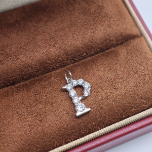 Collar con colgante de letra en plata 925 de UM Jewelry Classic para mujeres, niños, aniversarios, regalos de boda y ocasiones festivas. - Product Image 2