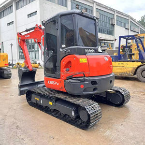 Mini-excavatrice d'occasion japonaise d'origine 5 tonnes KX057 KX057-4 avec bras à oscillation zéro, certifiée EPA CE - Product Image 2