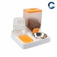 Ensemble d'alimentation pour animaux de compagnie, distributeur automatique d'eau, bol pour chien et chat avec conteneur de stockage de nourriture, portable, petit et moyen
