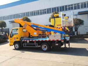 Iu ट्रक 23 मीटर घुड़सवार हवाई लिफ्ट प्लेटफॉर्म फैक्ट्री की कीमत टेलीस्कोपिक बूम लिफ्ट हवाई कार्य मंच - Product Image 2