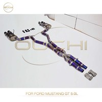 Système d'échappement haute performance OUCHI en alliage de titane Catback pour Ford Mustang GT 5.0L avec soupape d'échappement, tuyau de réglage automatique
