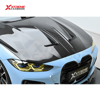 XTREME Capot Moteur Avant en Fibre de Carbone Sec Léger et Ventilé pour BMW G22 G23 G26 420i 430i M440i (2020-2029)