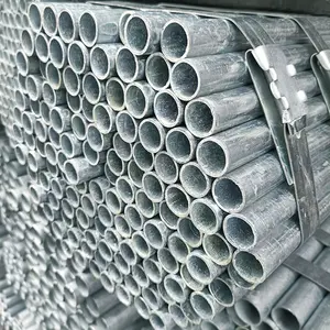 Tubo de aço carbono galvanizado redondo ASTM A53 A500, tubulação de óleo e gás/tubulação metálica elétrica (EMT), conduíte de aço galvanizado
