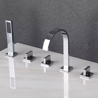 Robinet de baignoire généralisé à triple poignée de haute qualité baignoire chaude et froide 5 trous avec robinet de salle de bain robinet de douche de baignoire