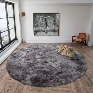 <span class=keywords><strong>Chaise</strong></span> pivotante ronde moderne personnalisée en peluche avec couleurs dégradées teintées <span class=keywords><strong>Tapis</strong></span> d'enfant antidérapant pour le salon ou la chambre à coucher - Product Image 1