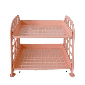 Desktop <b>Storage</b> Rack 2 Tier Rectangle Standing Type Office Organizer <b>For</b> Stationery Dorm Room Bookshelf <b>Computer</b> Use - Product Image 4