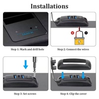 12V-24V double prise de chargeur rapide USB QC3.0 & PD, prise de courant étanche IP67 pour montage sur panneau pour voiture/bateau/camping-car/camion