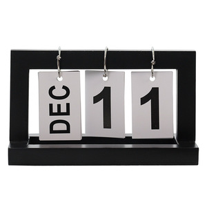 2022 Flip Calendar, Minimalist Style, Wooden <b>Desk</b> Calendar, Perpetual Calendar, Ornament for Office <b>Desks</b>, <b>Solid</b> <b>Wood</b> Art - Product Image 5