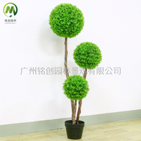 Grand arbre artificiel en pot avec feuillage vert simulé KH – Vente chaude : Arbre artificiel en boule de feuilles de myrte ciré