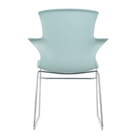 Chaise en plastique PP de couleur bleue chaise d'attente en plastique empilable chaise de conférence en plastique PP