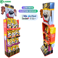 Présentoir personnalisé pour animalerie de supermarché, présentoir en carton pour aliments pour animaux de compagnie, collier pour chien, présentoir en carton pour aliments pour chiens