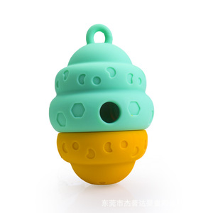 Nuevo Juguete Masticable Ecológico de Silicona con Forma de Panal para Perros, para Masticar y Limpiar los Dientes - Verde Menta/Amarillo/Marrón, Uso Interior/Exterior - Product Image 6