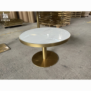 Table de salle à manger moderne, écologique, durable et élégante en pierre frittée, confortable pour restaurant et hôtel, table basse pour <span class=keywords><strong>café</strong></span> et salon de thé DT052 - Product Image 1