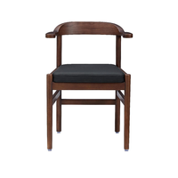 Chaise de salle à manger moderne en bois massif, fauteuils en bois massif de style corne de vache, mobilier de maison moderne, siège de chaise de salle à manger en bois massif