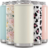 4 en 1, 16 oz, gobelet isotherme fin et droit en acier inoxydable, sublimation, pour garder les boissons fraîches