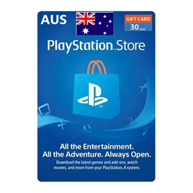 Sony Psn Cadeaubon 30aud Playstation1 Netwerk Aus Ps3 Ps4 Ps4 Ps5 Slanke Pro Oplaadkaart Aus Regio