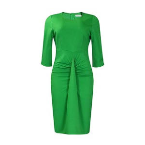 Nouvelle Arrivée 2026 – Robes pour Femmes Élégantes et Professionnelles, Col Rond, Plissées sur le Devant, Coupe Moulante, Style <span class=keywords><strong>OL</strong></span>, Couleur Unie, Idéales pour le Bureau - Product Image 6