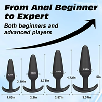 4 Größen Butt Plugs Trainer Anal Plugs Anfänger Weiches Silikon Anal Spielzeug Adult Sex Shop Preis Sexspielzeug für Männer und Frauen